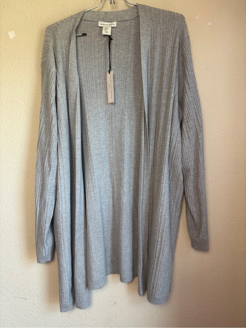 NWT Cupcakes & Cashmere 3 Piece Gray Ribbed Loungewear Set XL - Picture 5 of 13